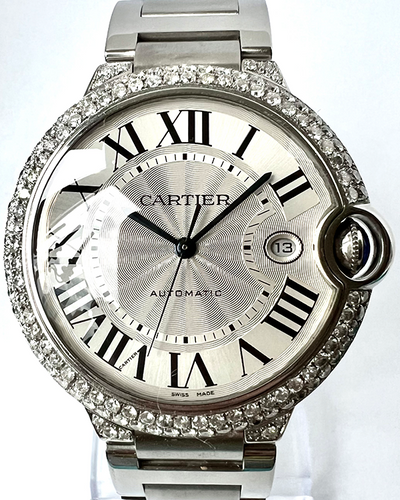 Cartier Ballon Bleu de Cartier 42mm Silver Dial Steel Bracelet (3765)