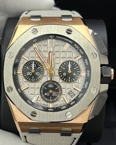 Audemars Piguet Royal Oak Offshore Chronograph 43MM Grey Dial Leather Strap (26420OI.OO.A015VE.01)