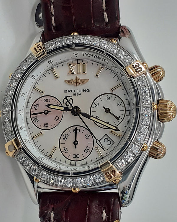 Breitling Windrider 36MM Mother of pearl Dial Leather Strap (B55348)