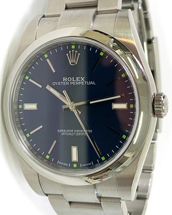 2017 Rolex Oyster Perpetual 39MM Blue Dial Oyster Bracelet (114300)