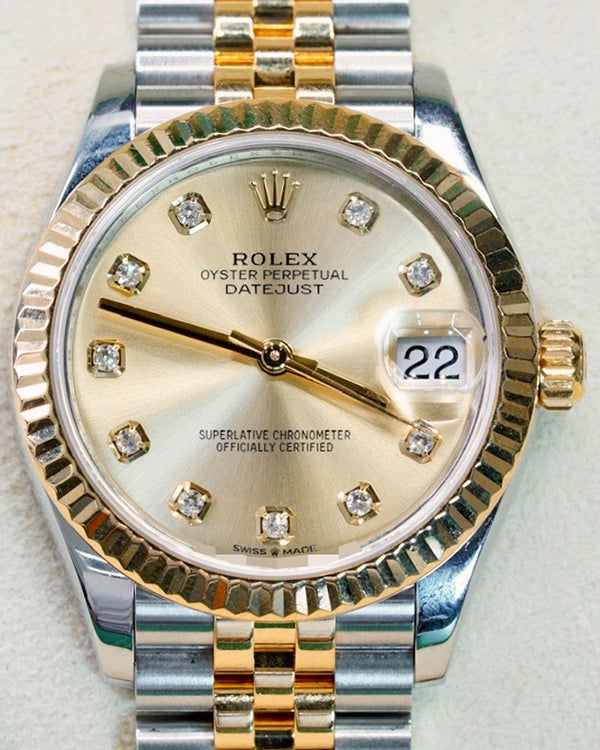 Rolex Datejust 31MM Champagne Dial Two-Tone Jubilee Bracelet (278273)