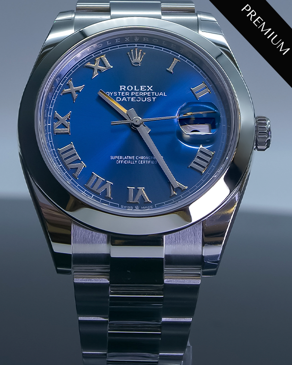 2023 Rolex Datejust 41 Oystersteel Azzurro Blue Dial (126300)