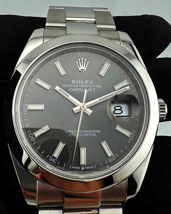 Rolex Datejust 41MM Rhodium Dial Oyster Bracelet (126300)