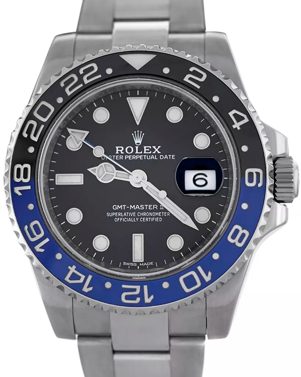 Rolex GMT-Master II "Batman" 40MM Black Dial Steel Bracelet (116710BLNR)