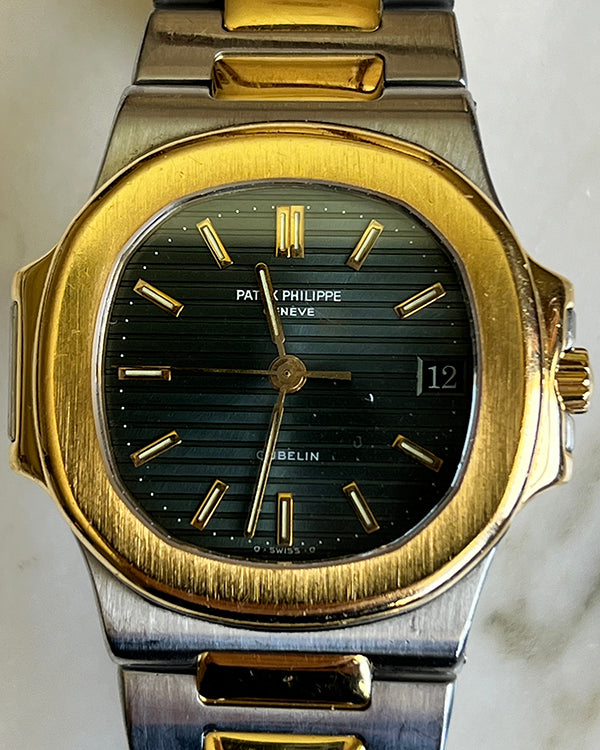 Patek Philippe Nautilus "Gübelin" 37MM Blue Dial Two-Tone Bracelet (3800/1JA)