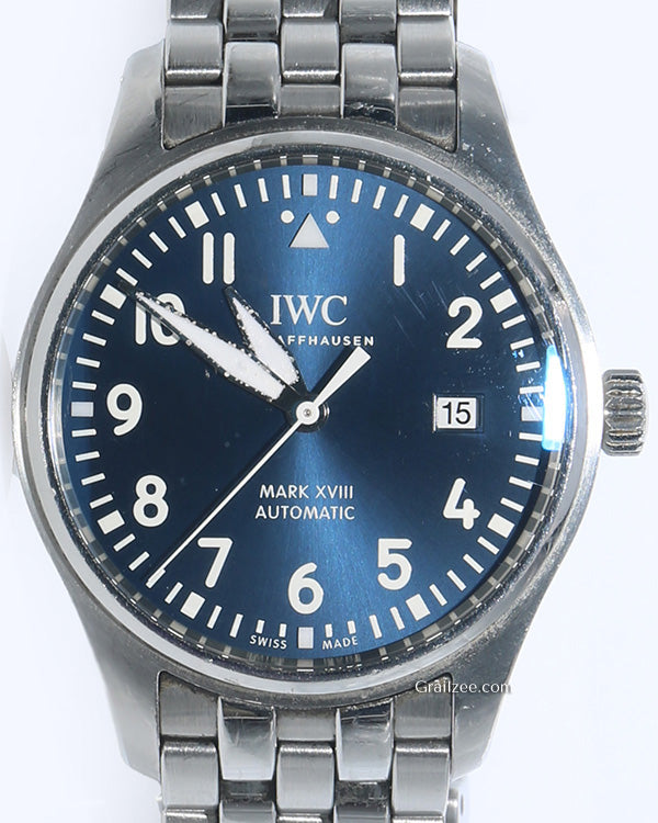 2019 IWC Schaffhausen Pilot Mark XVIII "Le Petit Prince" 40MM Blue Dial Steel Bracelet (IW327016)