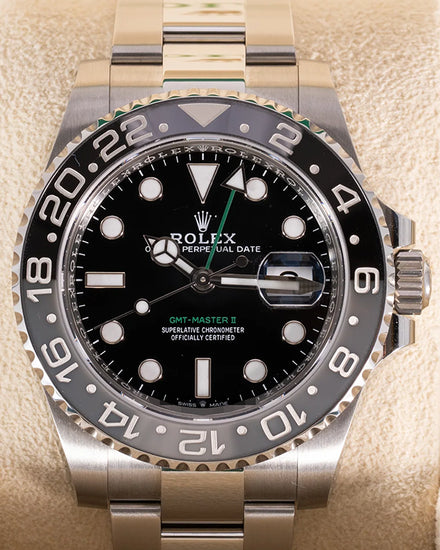 2024 Rolex GMT-Master II "Bruce Wayne" 40MM Black Dial Oyster Bracelet (126710GRNR)