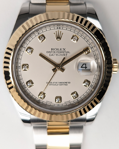 Rolex Datejust ll 41MM Ivory Dial Two-Tone Bracelet (116333)
