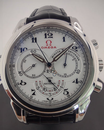 2006 Omega Seamaster DeVille Co-Axial Olympic Collection 41MM White Dial Leather Strap (422.13.41.50.04.001)