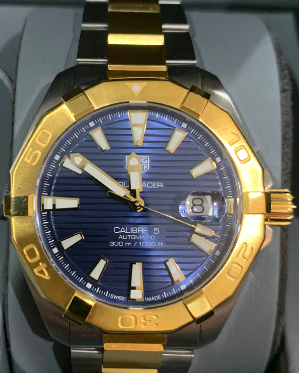 2022 TAG Heuer Aquaracer 300M 41MM Blue Dial Two-Tone Bracelet (WBD2120.BB0930)