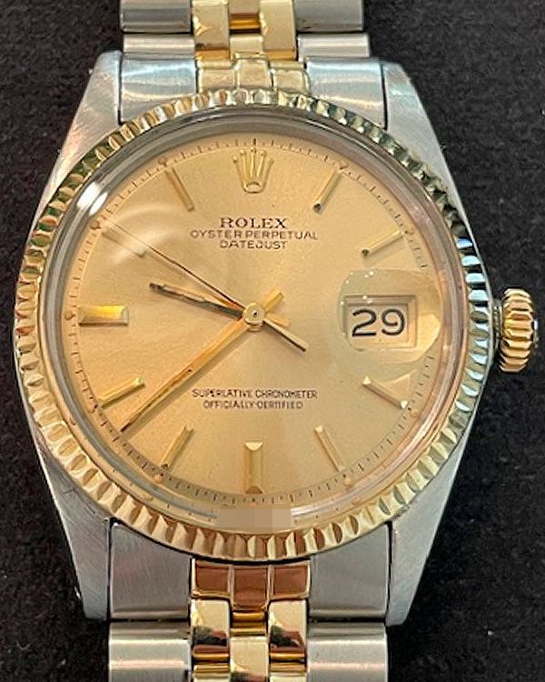 1973 (3.2 Mill. Serial) Rolex Datejust 36MM Champagne Dial Two-Tone Jubilee Bracelet (1601)