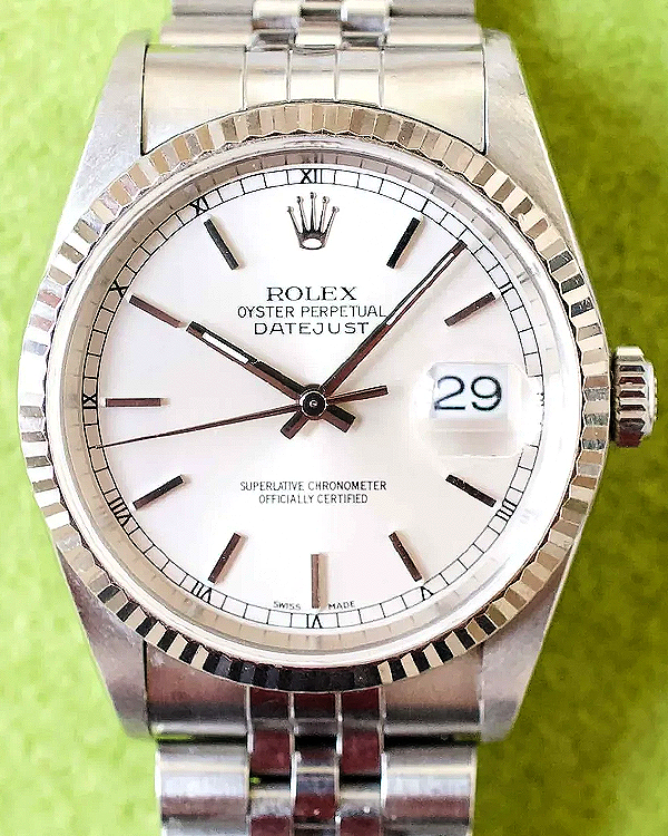 2000 Rolex Datejust 36MM Silver Dial Steel Jubilee Bracelet (16234)