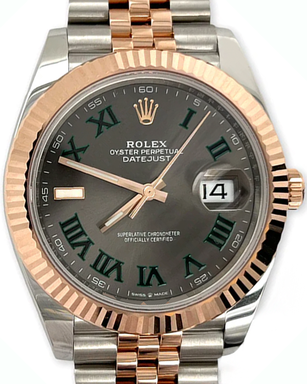 2022 Rolex Datejust "Wimbledon" 41MM Slate Dial Two-Tone Jubilee Bracelet (126331)