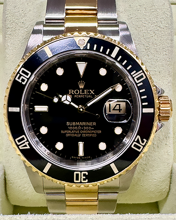 2008 Rolex Submariner Date 40MM Black Dial Two-Tone Oyster Bracelet (16613N)