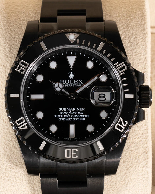 2017 Rolex Submariner Date 40MM Black Dial Aftermarket DLC-Coated Steel Bracelet (116610LN)