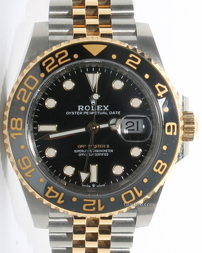 2023 Rolex GMT-Master II 40MM Black Dial Two-Tone Jubilee Bracelet (126713GRNR)