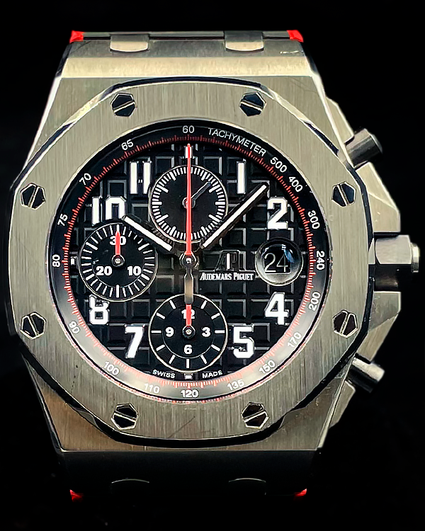 2018 Audemars Piguet Royal Oak Offshore Chronograph "Vampire" 42MM Black Dial Rubber Strap (26470ST.OO.A101CR.01)