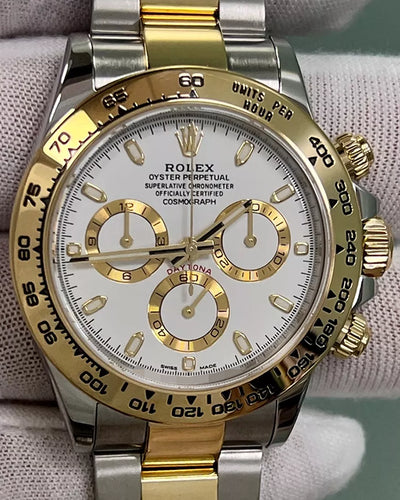 2018 Rolex Cosmograph Daytona 40MM White Dial Two-Tone Oyster Bracelet (116503)