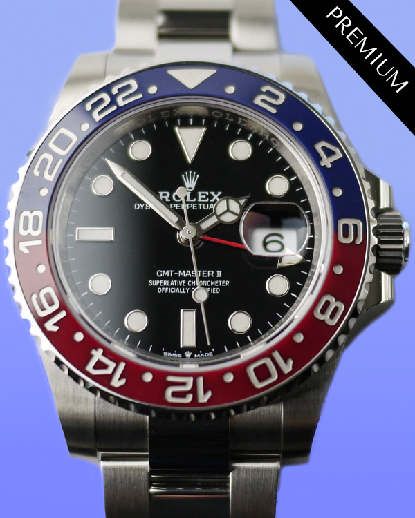 2022 Rolex GMT-Master II "Pepsi" 40MM Black Dial Oyster Bracelet (126710BLRO)