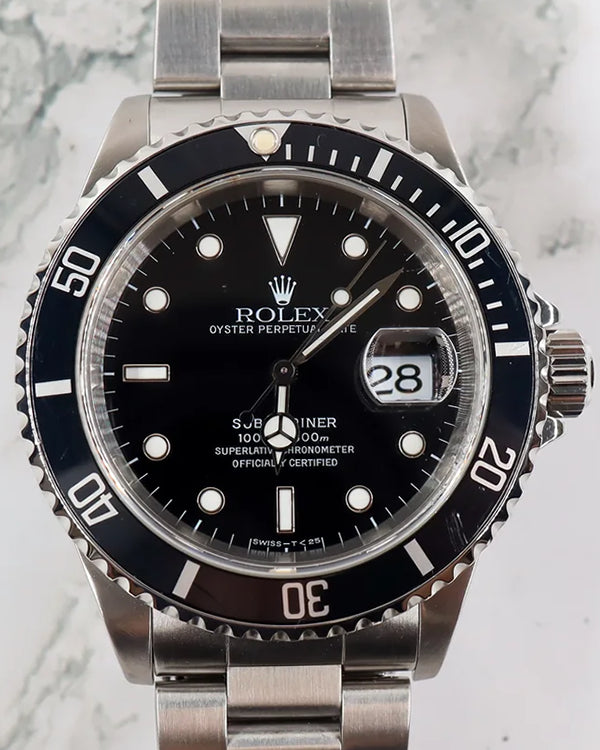 1997 (U Serial) Rolex Submariner Date 40MM Black Dial Oyster Bracelet (16610)