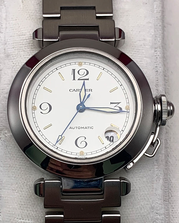 Cartier Pasha De Cartier 35MM White Dial Steel Bracelet (2324)