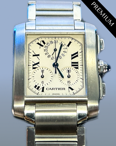 Cartier Tank Française 28MM White Dial Steel Bracelet (W51001Q3)