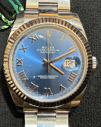 2022 Rolex Datejust 41MM Blue Dial Oyster Bracelet (126334)