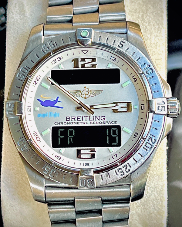 2007 Breitling Aerospace Avantage Angel Flight Limited Edition 42MM Quartz White Dial Titanium Bracelet (E79362)