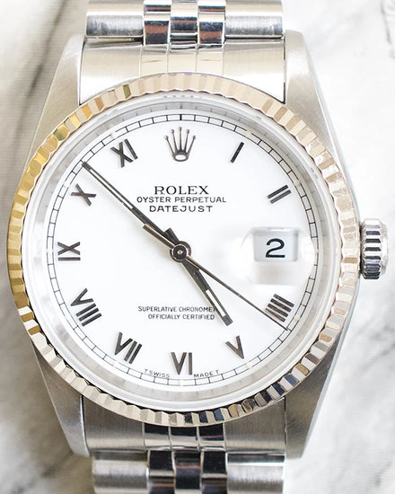 Rolex Datejust 36MM White Dial Jubilee Bracelet (16234)