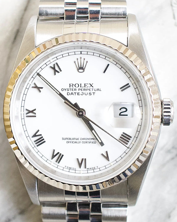 Rolex Datejust 36MM White Dial Jubilee Bracelet (16234)