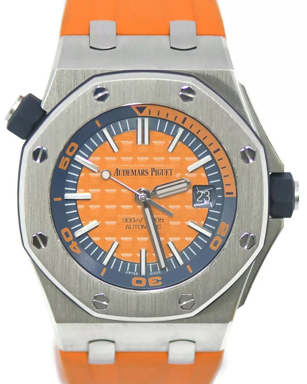 Audemars Piguet Royal Oak Offshore Diver 42MM Orange Dial Rubber Strap (15710ST.OO.A070CA.01)