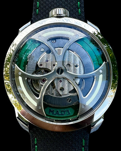 2024 MB&F MAD 1 Green Edition L.E. 42MM Skeleton Dial Leather Strap (M.A.D. 1)