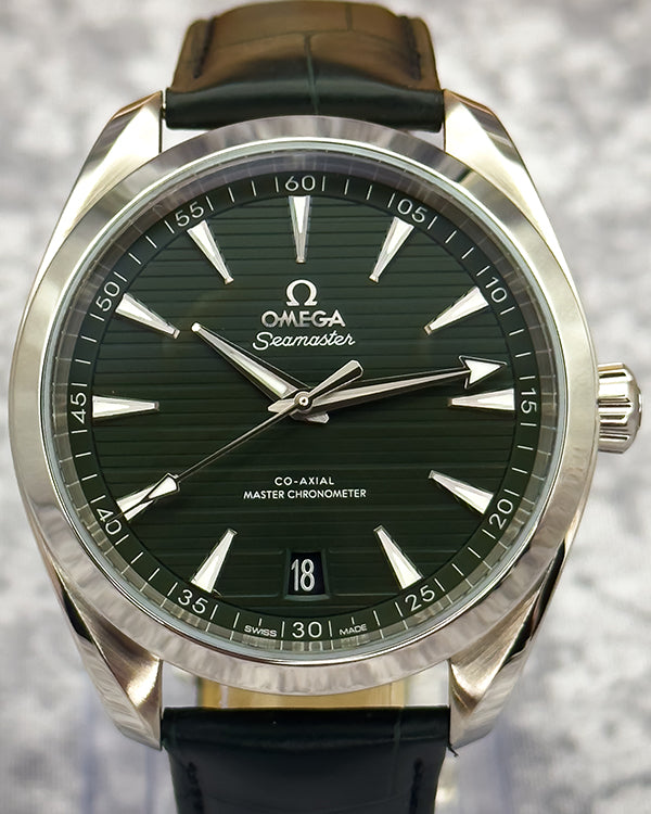 2022 Omega Seamaster Aqua Terra 41MM Green Dial Leather Strap (220.13.41.21.10.001)