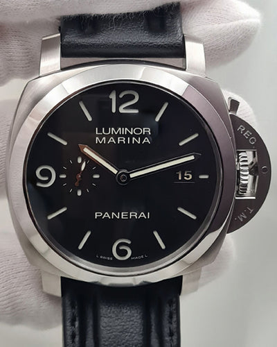 2011 Panerai Luminor Marina 1950 3 Days Automatic 44MM Black Dial Leather Strap (PAM00312)