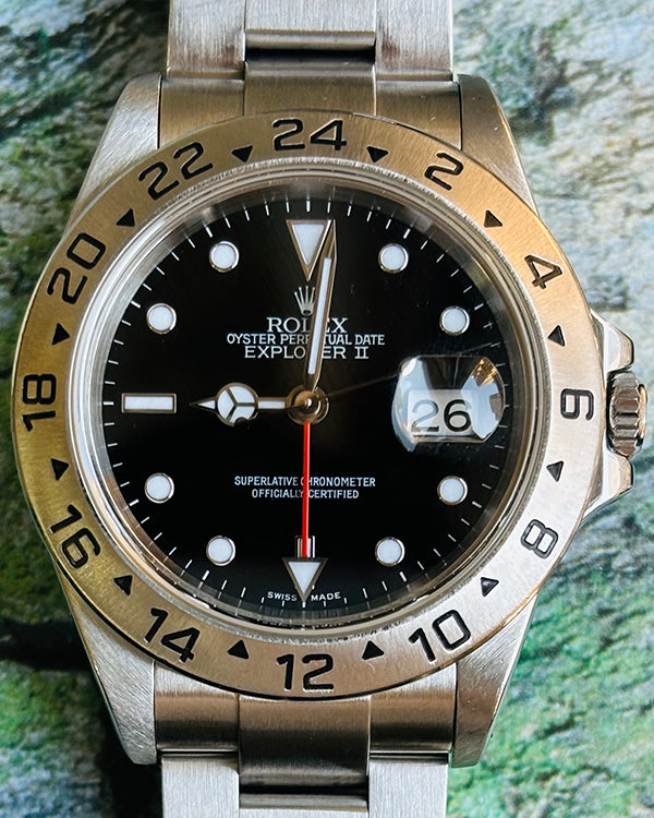 2000 Rolex Explorer II 40MM Black Dial Oyster Bracelet  (16570)