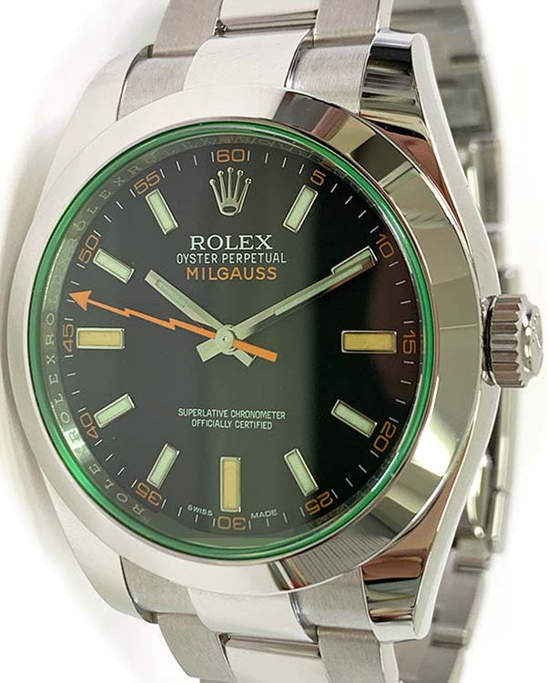 2021 Rolex Milgauss 40MM Black Dial Steel Bracelet (116400GV)