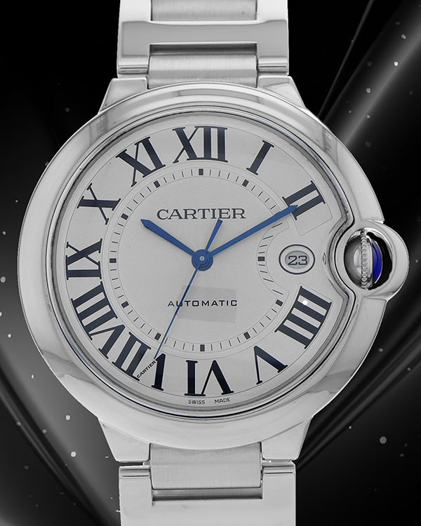 Cartier Ballon Bleu De Cartier 42MM Silver Dial Steel Bracelet (WSBB0049)