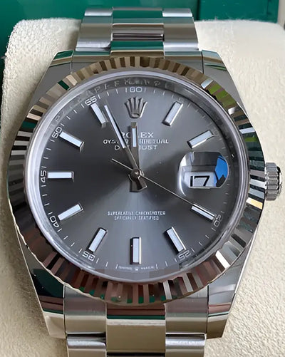 2022 Rolex Datejust 41MM Slate Dial Oyster Bracelet (126334)