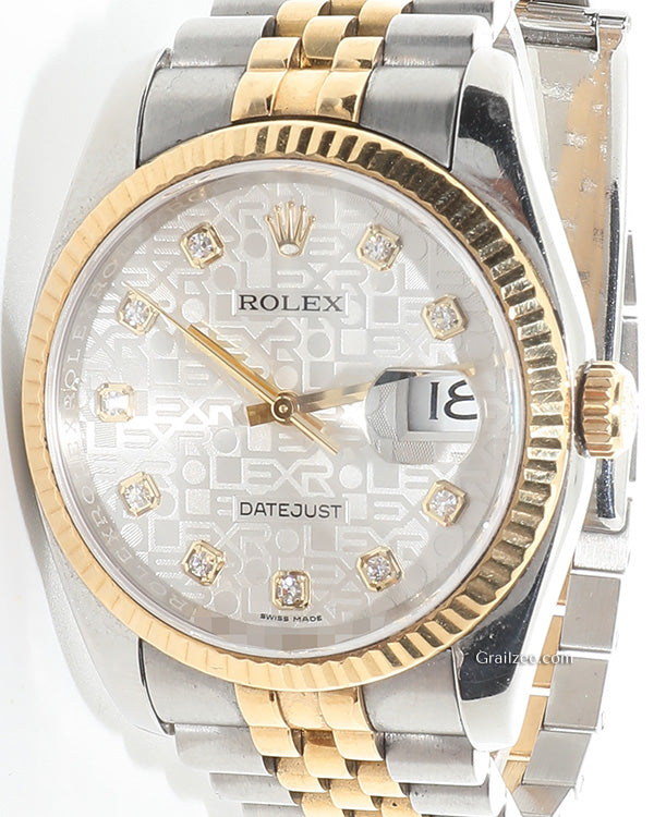 Rolex Datejust 36MM Ivory Jubilee Dial Two-Tone Jubilee Bracelet (116233)