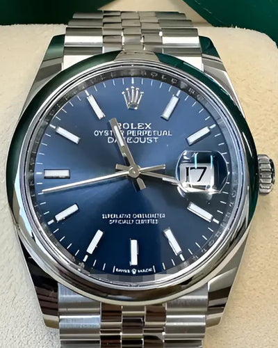 2024 Rolex Datejust 36MM Blue Dial Jubilee Bracelet (126200)