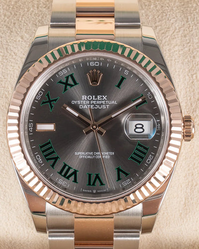 2024 Rolex Datejust "Wimbledon" 41MM Slate Dial Two-Tone Oyster Bracelet (126331)