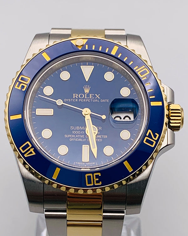 Rolex Submariner Date "Bluesy" 40MM Blue Dial Two-Tone Oyster Bracelet (16613)