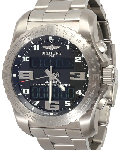 Breitling Cockpit B50 46MM Quartz Black Dial Titanium Bracelet (EB501022/BD40)