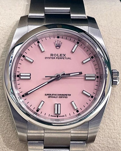 2019 Rolex Oyster Perpetual 36MM Aftermarket Pink Dial Oyster Bracelet (116000)