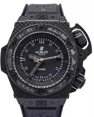 Hublot King Power Oceanographic Diver 4000M 48MM Black Dial Rubber Strap (731.QX.1140.RX)