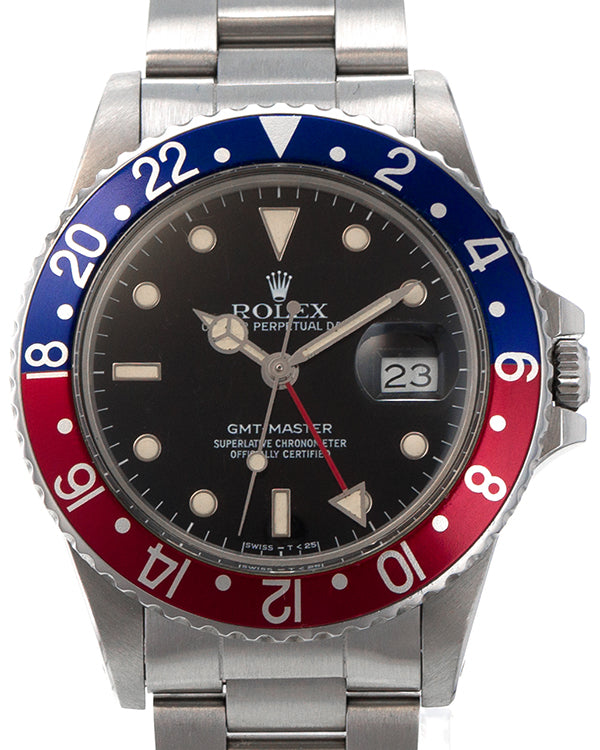 Rolex GMT-Master "Pepsi" 40MM Black Dial Oyster Bracelet (16750)