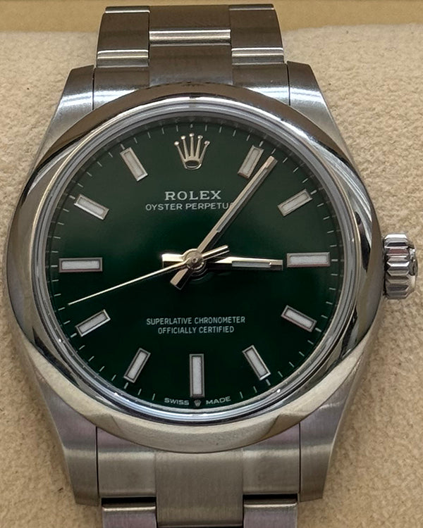 2023 Rolex Oyster Perpetual 31MM Green Dial Oyster Bracelet (277200)