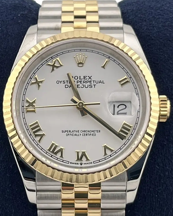 Rolex Datejust 36MM White Dial Two-Tone Jubilee Bracelet (126233)