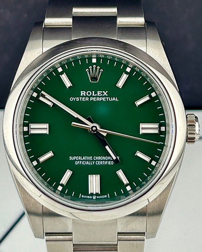 2022 Rolex Oyster Perpetual 36MM Green Dial Oyster Bracelet (126000)