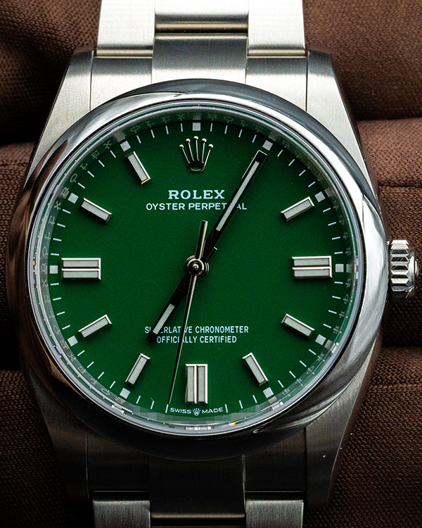 2022 Rolex Oyster Perpetual 36MM Green Dial Oyster Bracelet (126000)